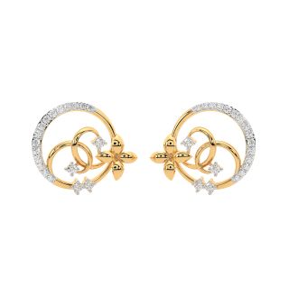 Grace Round Diamond Stud Earrings